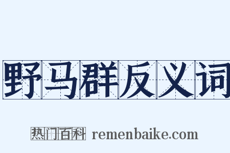 野马群反义词是什么意思的图片
